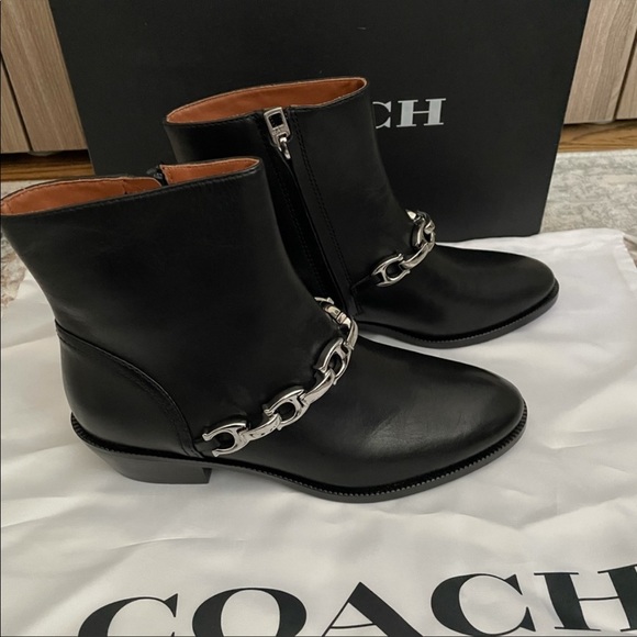 Coach Allen Leather Chain Bootie - Picture 4 of 4